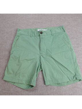 Peter Manning Mens Shorts 29 Green Solid Chino